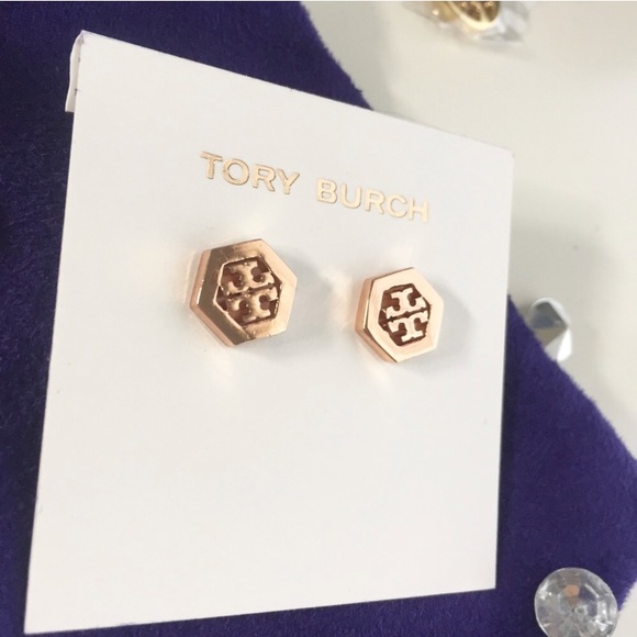 Tory Burch Hexagon Studs - Picture 4 of 4